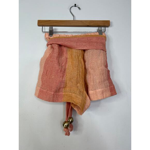 NEW Lisa Marie Fernandez Gauze Tie Striped Farrah Halter Top and Shorts Set - Picture 7 of 12